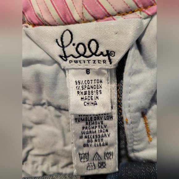 Lily Pulitzer vintage denim skirt with whales size 6 - Picture 4 of 5